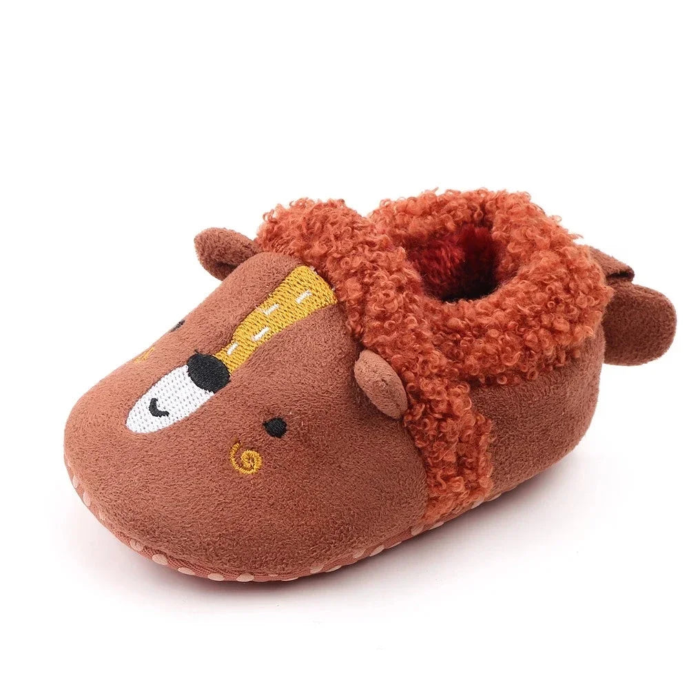 Baby Shoes Adorable Infant Slippers Toddler Baby Boy Girl Knit Crib Shoes Cute Cartoon Anti-Slip Prewalker Baby Slippers