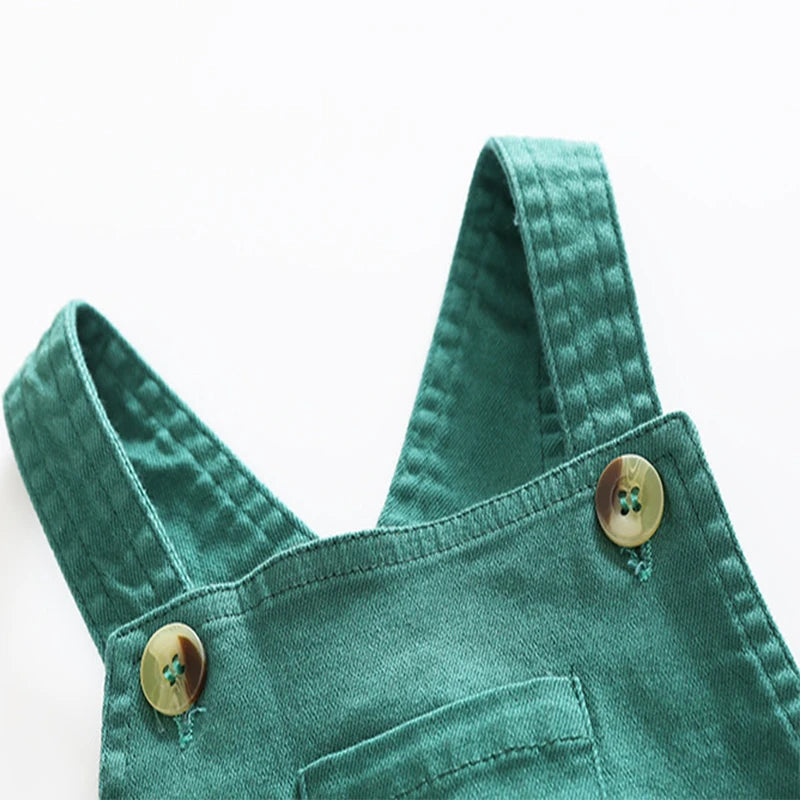 Boys Summer Hat Suit Baby Clothes Set Cotton Cap + Striped Romper + Green Jumper + Shoes + Socks Casual Children Birthday Outfit