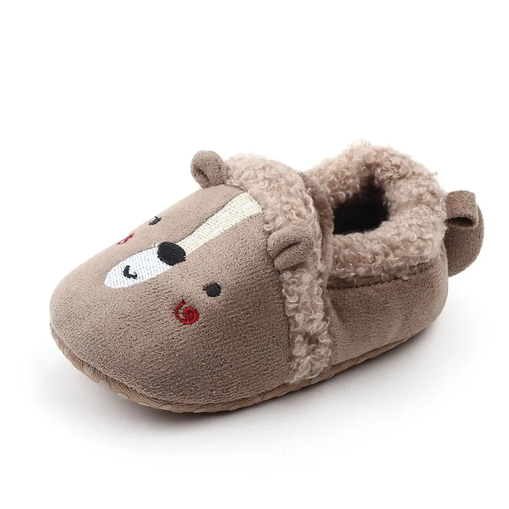 Baby Shoes Adorable Infant Slippers Toddler Baby Boy Girl Knit Crib Shoes Cute Cartoon Anti-Slip Prewalker Baby Slippers