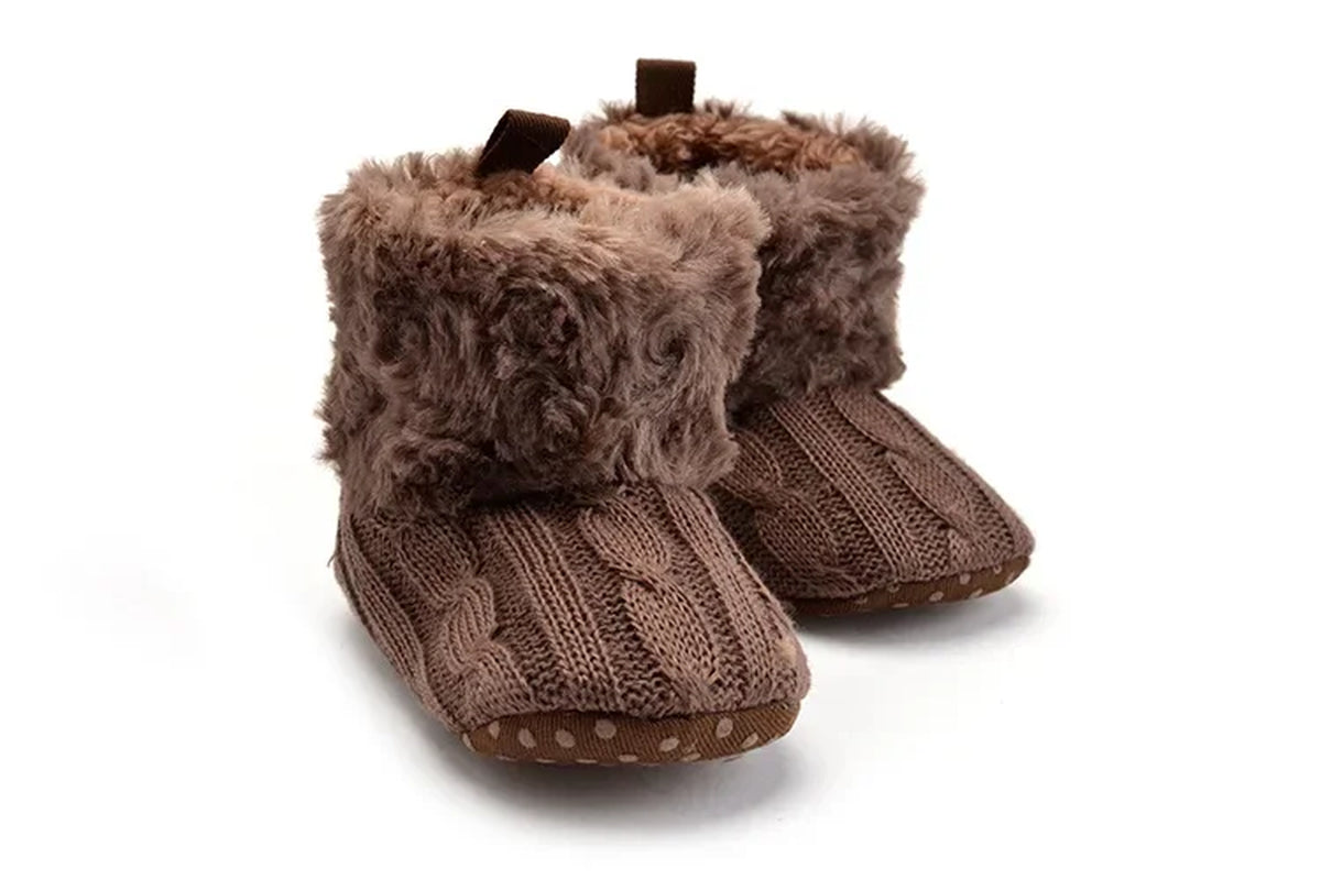 Baby Shoes Adorable Infant Slippers Toddler Baby Boy Girl Knit Crib Shoes Cute Cartoon Anti-Slip Prewalker Baby Slippers