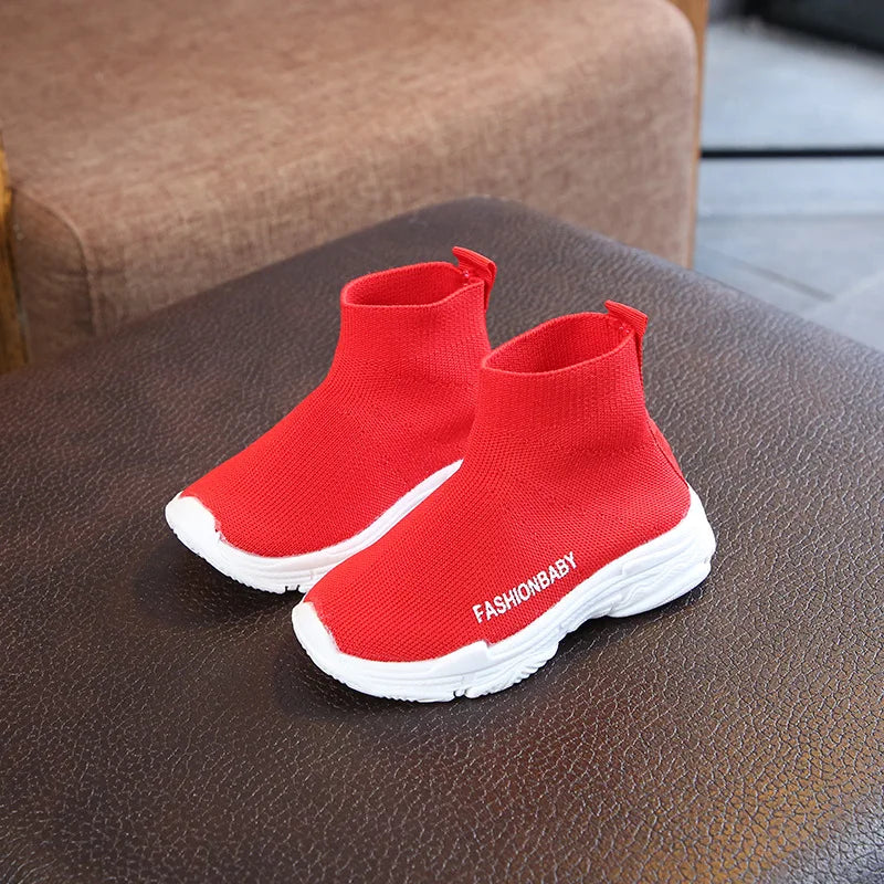 Autumn Summer Kids Sneakers Children Casual Shoes Slip-On Breathable Kids Socks Shoes Non-Slip Snow Boots Boys Girls Sport Shoes