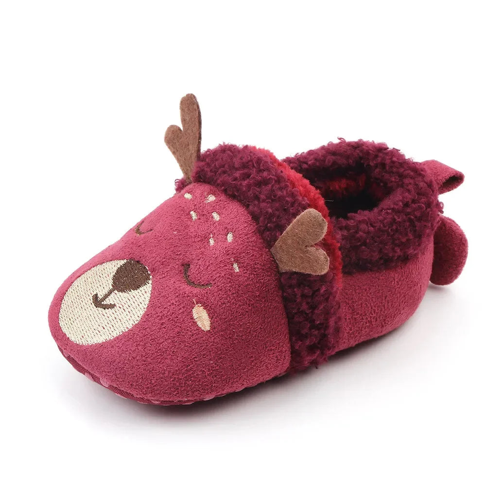 Baby Shoes Adorable Infant Slippers Toddler Baby Boy Girl Knit Crib Shoes Cute Cartoon Anti-Slip Prewalker Baby Slippers