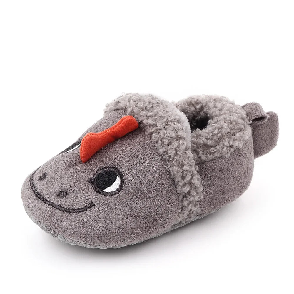Baby Shoes Adorable Infant Slippers Toddler Baby Boy Girl Knit Crib Shoes Cute Cartoon Anti-Slip Prewalker Baby Slippers