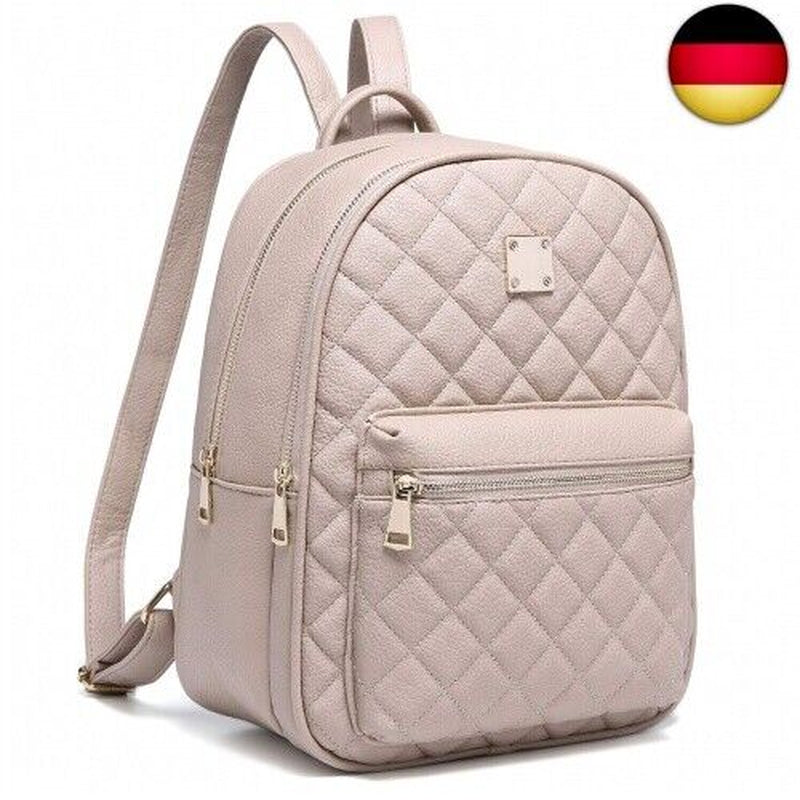 Myhozee Rucksack Damen Leder PU Daypack Klein Elegant Rucksack Tagesrucksack