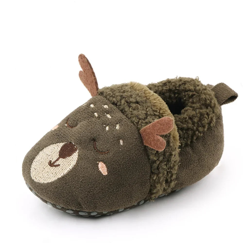 Baby Shoes Adorable Infant Slippers Toddler  Baby Boy Girl Knit Crib Shoes Cute Cartoon Anti-Slip Prewalker Baby Slippers