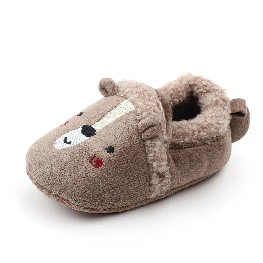 Baby Shoes Adorable Infant Slippers Toddler  Baby Boy Girl Knit Crib Shoes Cute Cartoon Anti-Slip Prewalker Baby Slippers